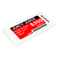Módulo de etiqueta electrónica de estantería (ESL) inalámbrica con tinta electrónica (EPD) de 2.13 pulgadas en blanco, negro y rojo, con NFC para tiendas.