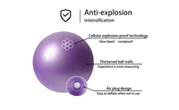 Ballon de yoga et de Pilates NQ SPORTS en PVC souple, durable et léger, 25 cm (9 pouces), pour les genoux et le fitness, avec pompe