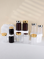 Bouteille vide en PET noir de 80, 100, 120, 150 ml pour pilules, capsules, comprimés et poudres – Pot d'emballage