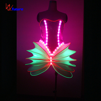 Costume de danse lumineux LED Teletubbies, jupe sexy lumineuse, robe de tutu LED, vêtements de performance, robe de fête lumineuse, vêtements de rave