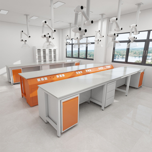 Banco de trabajo de laboratorio de química, mesa de laboratorio químico de ciencia escolar, Banco de laboratorio personalizado con válvula de Gas y línea de Gas - Product Image 3