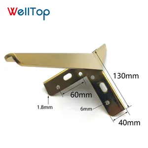<span class=keywords><strong>Gambe</strong></span> per Divano WELLTOP in Metallo Nero e <span class=keywords><strong>Oro</strong></span>, Stile Europeo di Lusso Leggero, Design Moderno, <span class=keywords><strong>Gambe</strong></span> Personalizzate per Cucina e Hotel VT-03.071 - Product Image 5