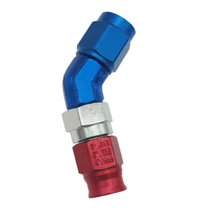 90 Graden AN6 Gesmeed Oliekoeler Fittings Quick Joint Rood Blauw Een Fittings Joint Auto Motorsport Buisleidingen