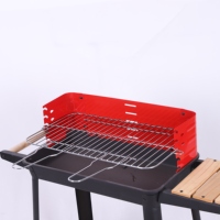 Barbecue au charbon de bois portable pour le camping en plein air, cuisinière pour les fêtes de famille, disponible en rouge et noir, design léger