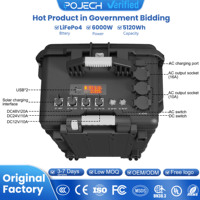 Centrale Électrique Portable 5000W/6000W avec Batterie LiFePO4, Onduleur Générateur MPPT EU pour Panneaux Solaires Domestiques et Automobiles 110V/220V