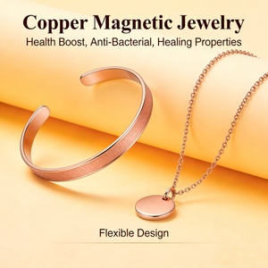 High Quality 99.9% Pure <b>Copper</b> Classic Geometric Unisex Adjustable Cuff <b>Bracelet</b> for Arthritis Relief - Product Image 5