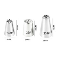 Ensemble professionnel de 3 douilles à pâtisserie en acier inoxydable 304 pour la décoration de gâteaux et la préparation de crèmes DIY
