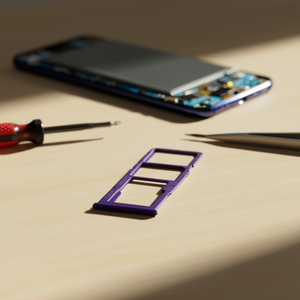 Tiroir pour carte SIM et carte Micro SD Samsung Galaxy A30s violet pour modèle A307F, pièce de rechange - Product Image 3