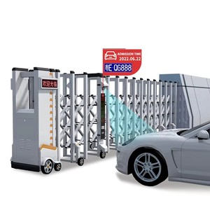 Porte coulissante automatique rétractable en aluminium de haute qualité et moderne pour les écoles, les bâtiments, les appartements, les entrées, les jardins, les villas, les hôtels - Product Image 1