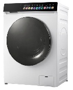 Lave-linge frontal Premium 10 kg avec écran tactile, couvercle anti-brûlure, pompe de drainage, machine à laver automatique