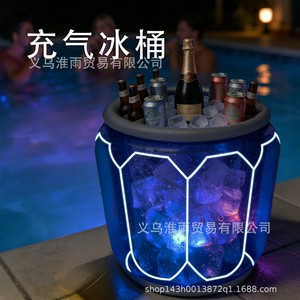 Huaiyu <b>Inflatable</b> Ice Bucket 30x21x7cm With Led Light <b>For</b> <b>Pool</b> Party - Product Image 1