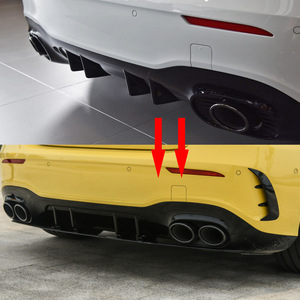 Spoiler de pare-chocs arrière Mercedes-Benz Classe A W177, finition noir piano, modification pour A35 A45 AMG Sport Edition - Product Image 2