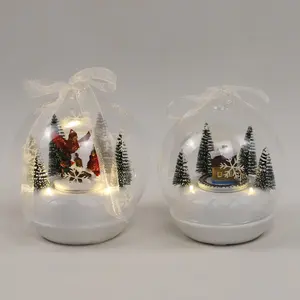 Dekorasi Natal komersial balon dekorasi Natal berputar rusa kutub musik Natal