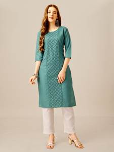 Offre Spéciale indien femmes élégant vêtements ethniques Kurti et pantalon pour femmes disponibles au prix de gros exportation du fabricant - Product Image 3