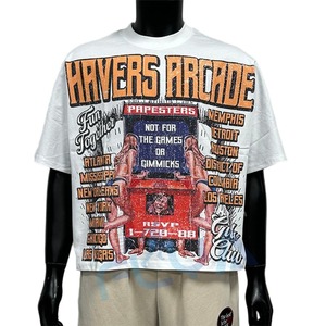 تي شيرت بالوزن الثقيل تي شيرت جرافيك جي إس إم تي شيرت بلاييراس دي هومبر محصول * جي إس إم تي شيرت مخصص بوكسي للرجال - Product Image 1