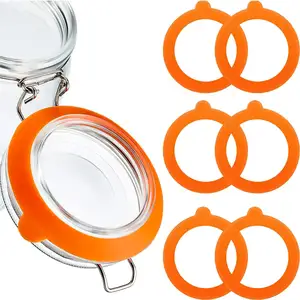 Silicone Jar Gaskets Replacement Silicone Seals Airtight Silicone Gasket Sealing Rings for Regular Mouth Canning Jar