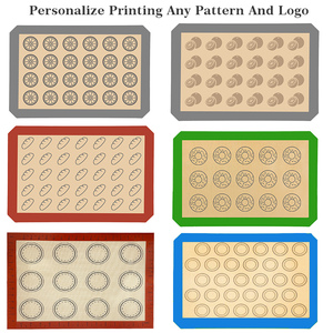 Factory Custom Printed Non-Stick <b>Silicone</b> Macaron Baking Pastry Mat Kitchen Cooking <b>Tool</b> - Product Image 2
