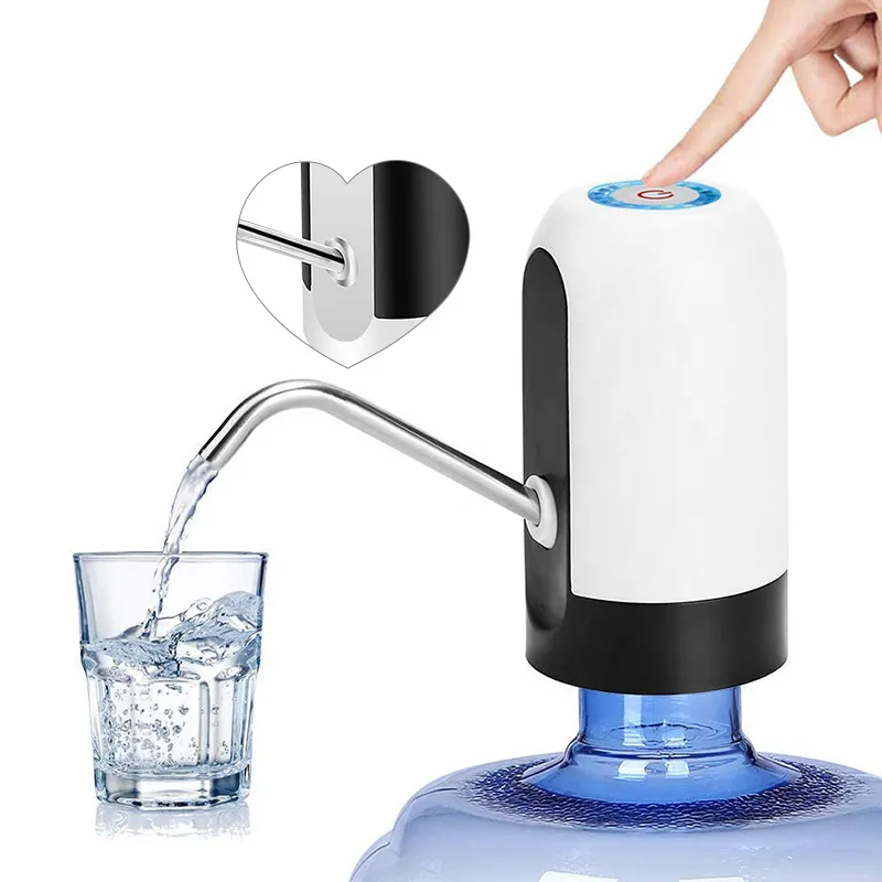 dispensador de agua cocina camping Dispensador de agua USB para botellas de agua de 5 galones blanco para casa oficina bomba de agua potable portátil eléctrica para botellas de globo 