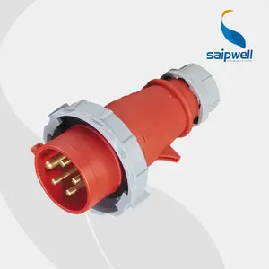 Saipwell / Saip 16A/32A/63A/125A,2P + E,3P + E,3P + N + E,110V,220V,380V tomada elétrica e soquete