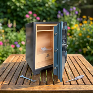 Le coffre-fort ignifuge HOSHANG HS-76E est équipé d'un cadenas fabriqué en Corée du Sud. - Product Image 6