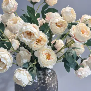 wholesale price artificial peony importer with realistic touch artificial peony flowers for wedding tabletop decoration