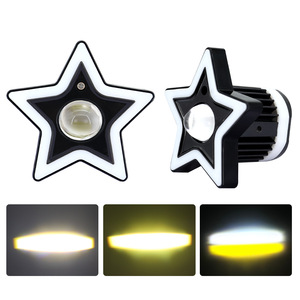 ไฟสปอตไลท์รถจักรยานยนต์ไฟ LED 24V IP67สีขาวเหลืองคู่ไฟ LED ภายนอกรูปดาวแองเจิลอาย - Product Image 4