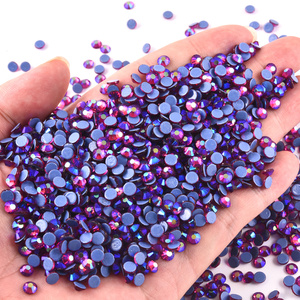 Strass de haute qualité OLeeya en vrac, strass brillant rose/rose/rouge/orange en cristal de verre thermocollant pour la décoration de bikini - Product Image 4