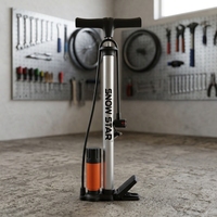 Pompe à air haute pression 160 PSI avec manomètre, double tête, corps en acier inoxydable pour vélo, moto, voiture, scooter et pneus