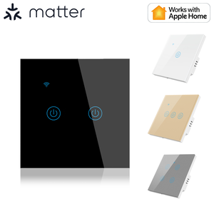 Interrupteur mural intelligent Wi-Fi 1/2/3/4 voies 110V-240V compatible Matter Alexa Apple <span class=keywords><strong>Home</strong></span> APP, commande vocale, panneau PC, certifié CE - Product Image 1
