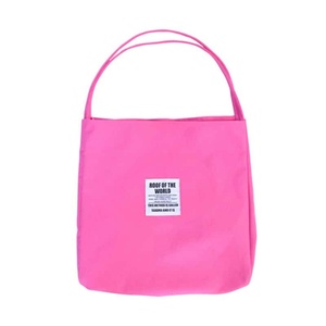 Sac fourre-tout en feutre non tissé rose, couleur unie, design minimaliste, ouverture supérieure, sac de shopping toutes saisons - Product Image 1
