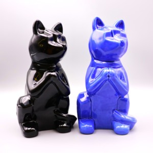 Urnes funéraires personnalisées en céramique écologiques pour cendres de chat, style européen et américain durable, urne commémorative en forme de chat pour chien - Product Image 2