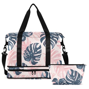 Sac de sport à imprimé Hawaï, séparation sec/humide, portable, imperméable, sac de voyage d'extérieur avec compartiment à chaussures - Product Image 2