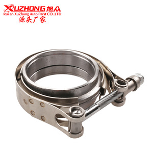 Collier de serrage en acier inoxydable Xuzhong de type V pour tuyau, 2, 2,5, 3, 3,5, 4 pouces, pour modification d'échappement automobile - Product Image 1