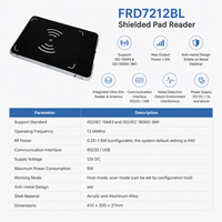 Lecteur-graveur de puces RFID anti-métal 13,56 MHz avec antenne et distance de lecture de 46 cm pour la gestion des fichiers, bibliothèques et livres
