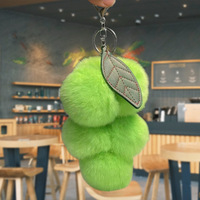 Porte-clés personnalisé en forme de raisin, porte-clés en peluche super doux avec pompon en forme de lapin, taille 11-30 cm, unisexe, cadeau de Noël, ODM disponible
