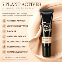 Créez votre propre marque de correcteur de teint liquide mat vegan, couvrance totale, longue tenue, anti-brillance, waterproof, pour peaux foncées, haute qualité