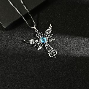 Pendentif Ailes d'Oeil du Diable, Bijou Créatif, Collier Croix Ailes du Diable - Product Image 3