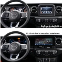 Reproductor Multimedia para Auto con Pantalla Táctil Dual de 10.25 Pulgadas, Navegación CarPlay y Android Auto para Jeep Wrangler 2018-2023, Compatible con LHD y RHD