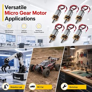 <span class=keywords><strong>Moteur</strong></span> à engrenages DC N20 3V-6V, mini <span class=keywords><strong>moteur</strong></span> <span class=keywords><strong>électrique</strong></span> avec boîte de vitesses entièrement métallique, faible vitesse, faible régime pour la robotique DIY, voiture RC - Product Image 2
