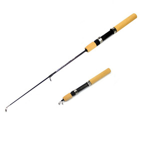 Canne à pêche télescopique en carbone 1m et moins, avec anneaux SIC, pour la pêche aux crevettes - Product Image 3