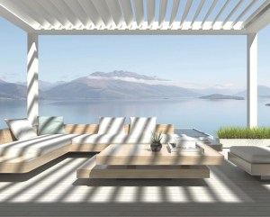 Gazebo de jardín de diseño moderno, pérgolas y gazebo de techo con persiana ajustable, para exteriores - Product Image 6