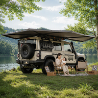 Auvent de véhicule ADA OVERLAND avec protection UV, auvent de 270 degrés avec paroi pare-soleil pour SUV 4x4, camping en plein air