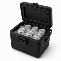 Glacière isotherme moderne 3,8 L pour aliments et boissons, avec loquet de verrouillage, idéale pour la pêche, la plage, le camping-car, personnalisable avec logo