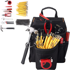 Sacs à outils en toile détachables et réglables, pratiques pour les électriciens, les charpentiers, les constructeurs, les menuisiers, la ceinture à outils pour bricoleurs, OEM - Product Image 4