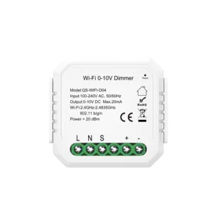 Mini DIY 1/2 gang white Wall Dimmer Switch Module 220v PWM LED 0-10v 1-10v Dimmer