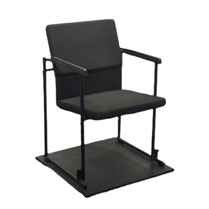 Silla de conferencia Manwa Expo HB366 negra apilable con reposabrazos para uso en reuniones y aulas - Product Image 5