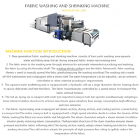 Machine automatique de formage et de rétrécissement des tissus avec moteur, pour le lavage et le thermocollage des tissus tricotés, largeur de travail 2200 mm