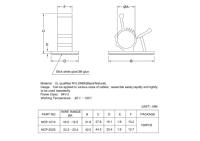 Pinces de câble réglables en fil de Nylon à support adhésif blanc