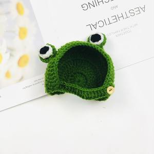 Chapeau pour <span class=keywords><strong>chat</strong></span> et chien en forme de grenouille, accessoires pour animaux de compagnie, vêtements en crochet <span class=keywords><strong>tricot</strong></span>és à la main, mode mignonne - Product Image 4