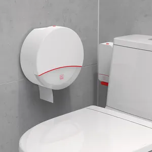 2024 nuovo arrivo distributore di carta con serratura per WC montato a parete ABS in plastica porta asciugamani per Hotel